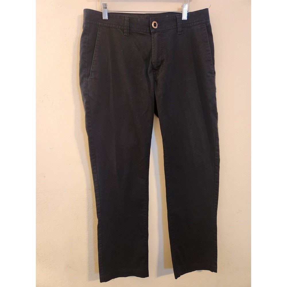 Volcom Frickin Modern Fit Chino Pants Mens 34 Black NIN1-1019-01 Skateboard